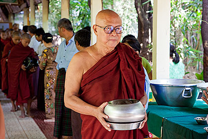 Monk with bowl