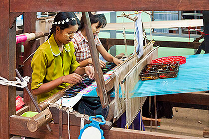 weaving silk