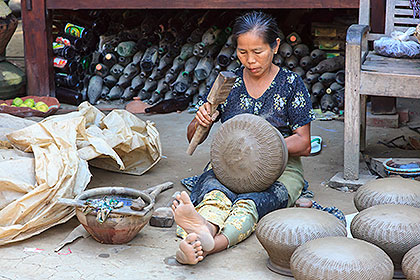 woman making pot