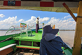 on long-tail boat