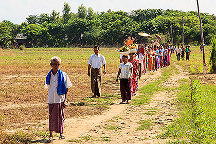 villagers approaching