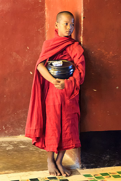 boy dressed as novice