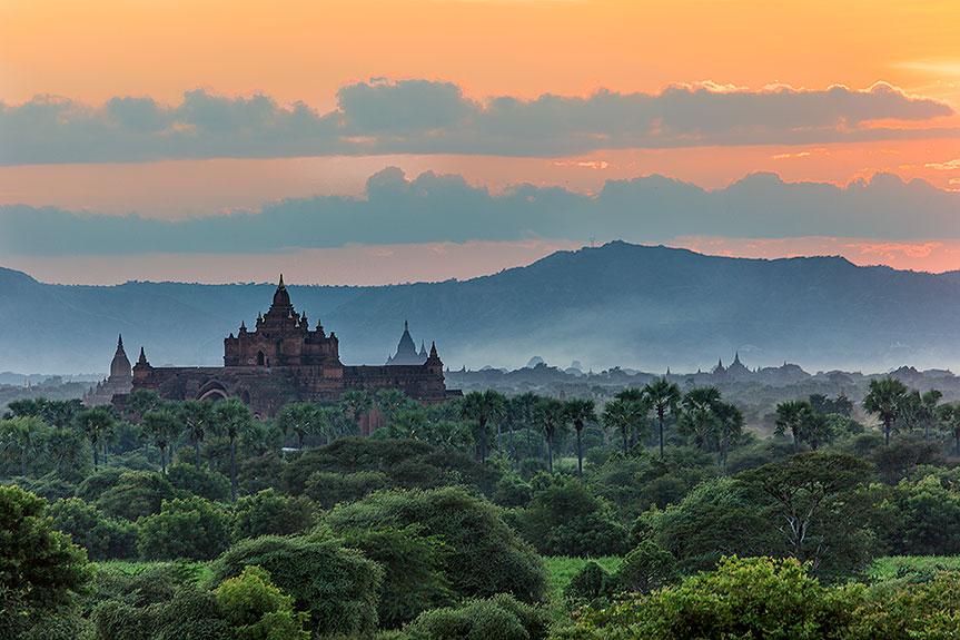 temple in sunset