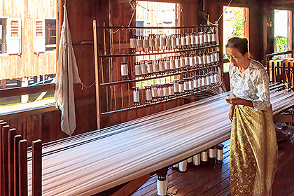 woman with yarn