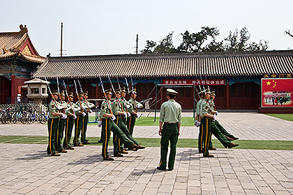 Soldiers marching