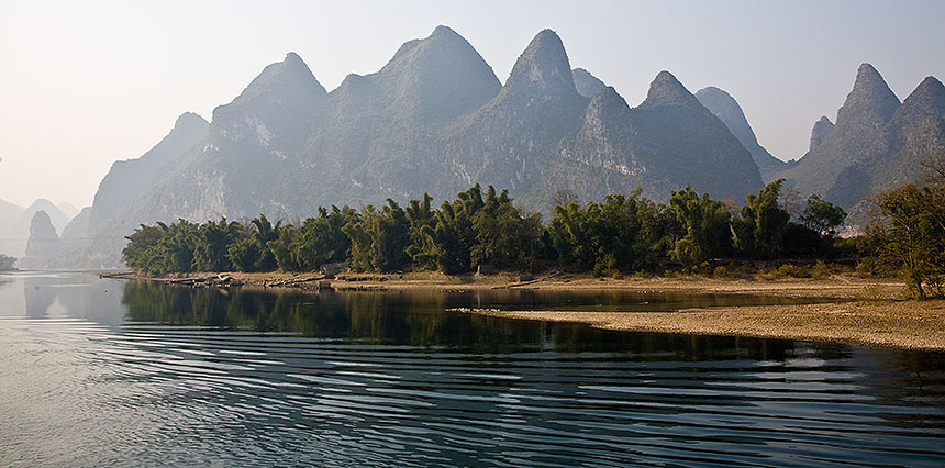 River and karst peaks