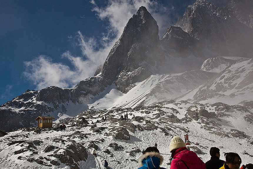 People on glacier