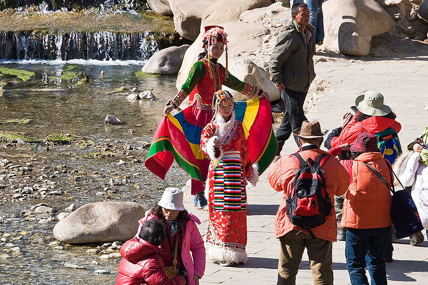 Women in colorful costumes