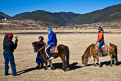 Riders on ponies