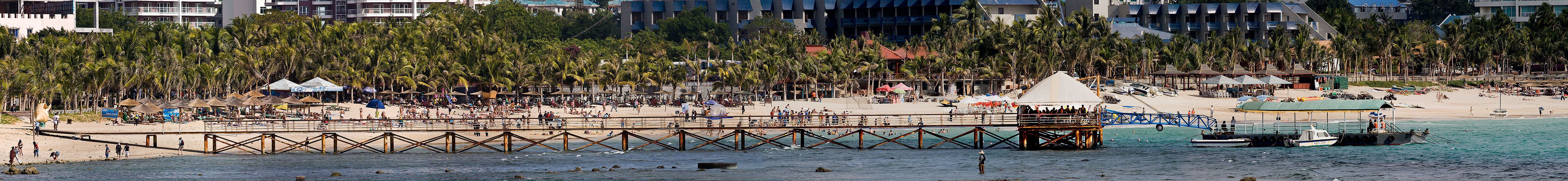 Panorama of wharf and beach