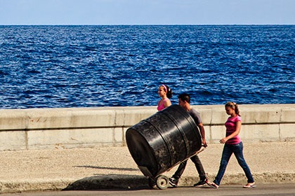 water tank on cart