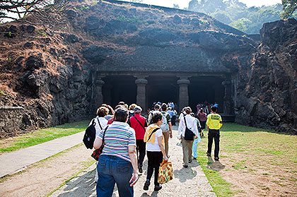 Entrance to caves