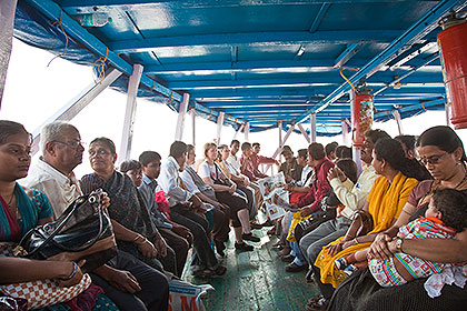 On the ferry