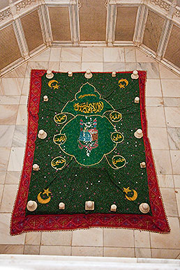 Carpet over tomb