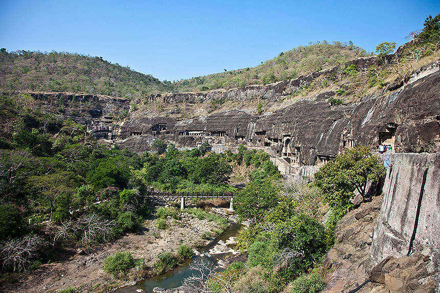 Landscape with caves