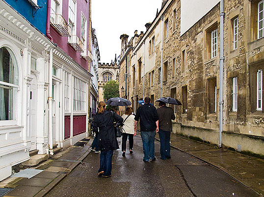 Walking in rain