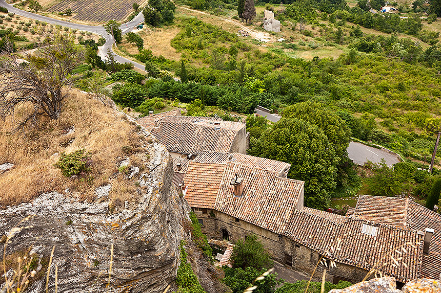 Looking down from high promontory