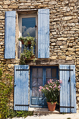 Blue shutters