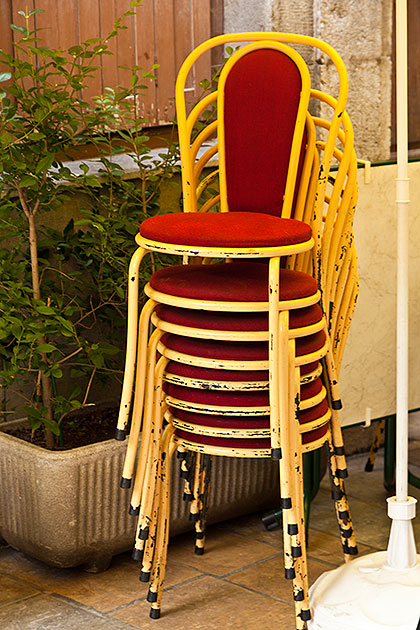 Stack of chairs