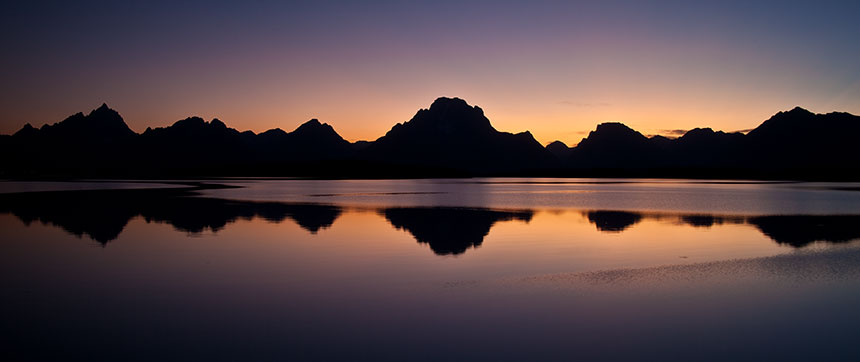 Sunset over lake